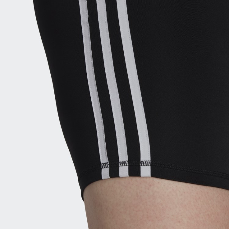 Leggings Curtas De Cintura Alta Com As Três Listras Adidas Black Training Essentials (tamanho Grande)