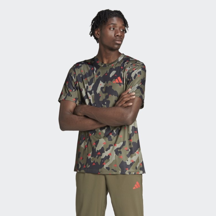 Camiseta De Treino Sazonal Adidas Olive Train Essentials