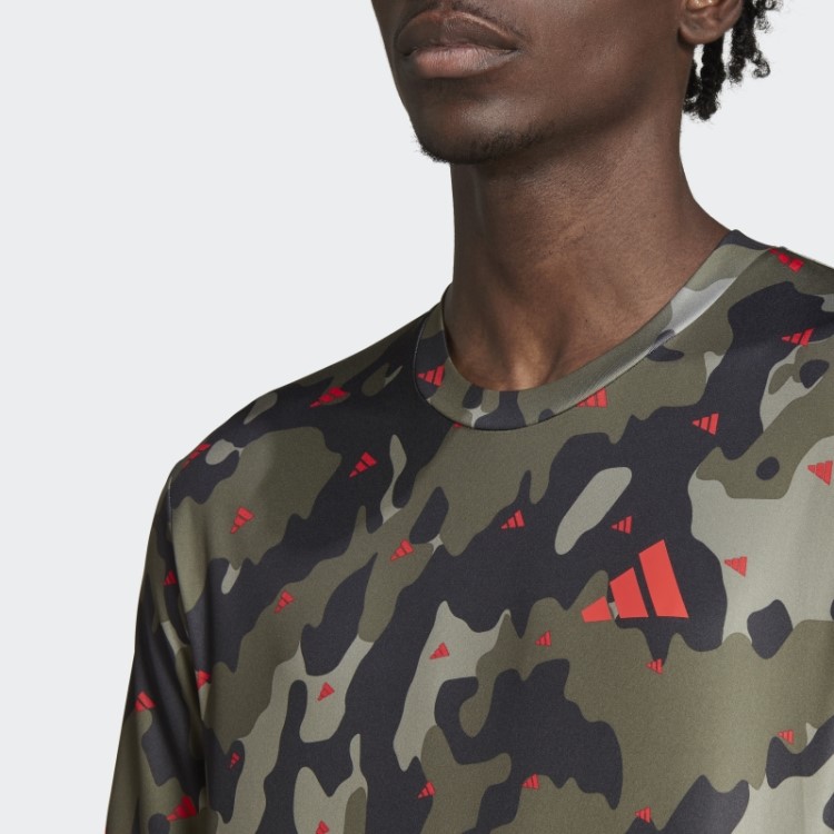 Camiseta De Treino Sazonal Adidas Olive Train Essentials