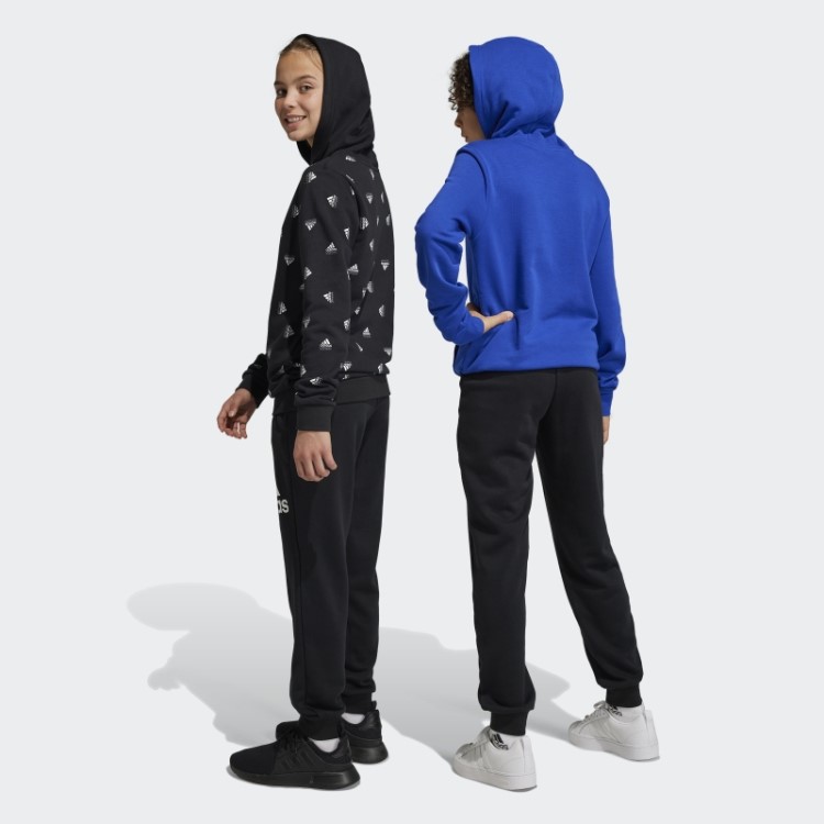 Calça De Algodão Adidas Essentials Regular Fit Com Logo Grande Preta
