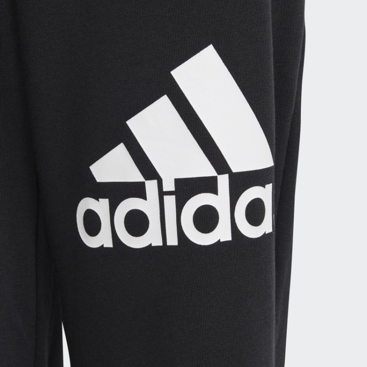 Calça Jogger De Algodão Adidas Black Essentials Regular Fit Com Logo Grande
