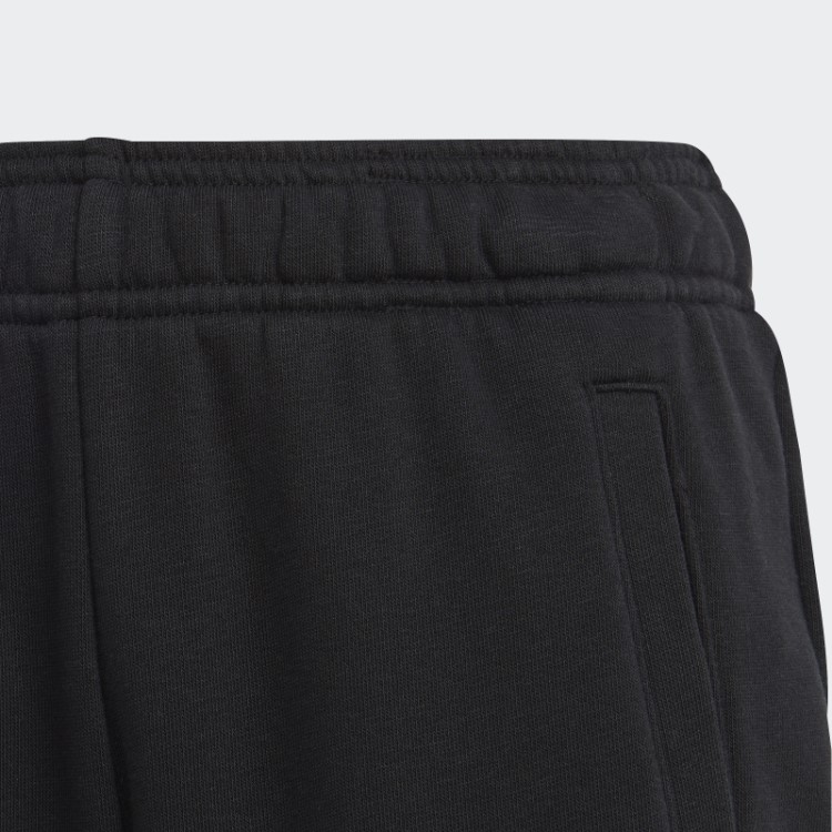 Calça Jogger De Algodão Adidas Black Essentials Regular Fit Com Logo Grande