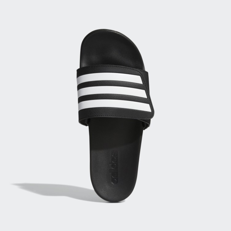 Adidas Black Adilette Comfort Bandagem Ajustável Slides
