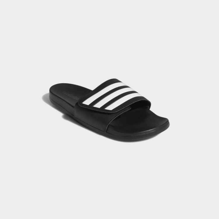 Adidas Black Adilette Comfort Bandagem Ajustável Slides