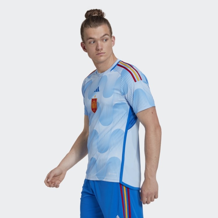 Adidas Glow Blue Spain 22 Away Jersey Fashion