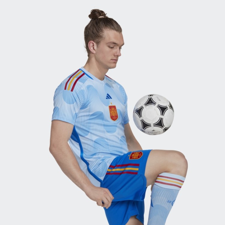 Adidas Glow Blue Spain 22 Away Jersey Fashion