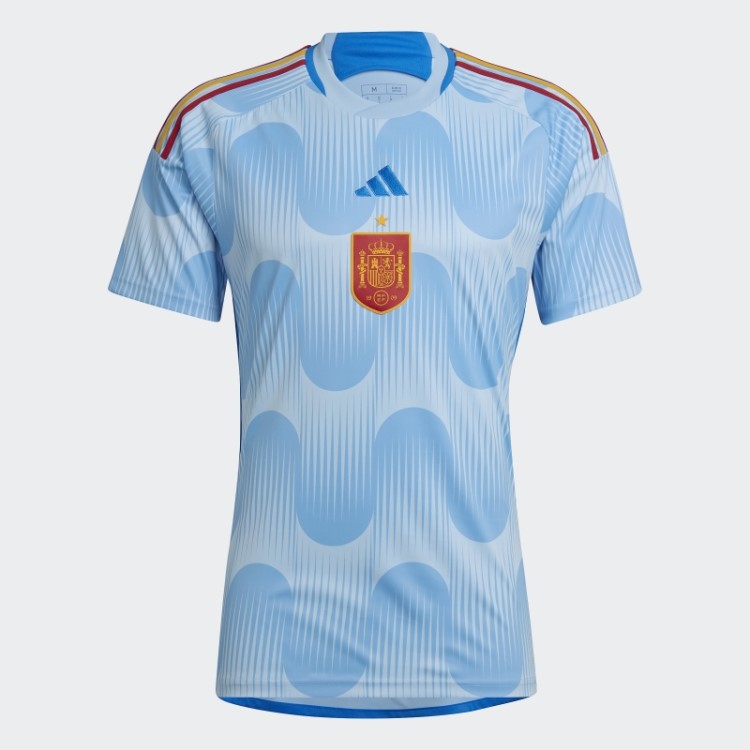 Adidas Glow Blue Spain 22 Away Jersey Fashion