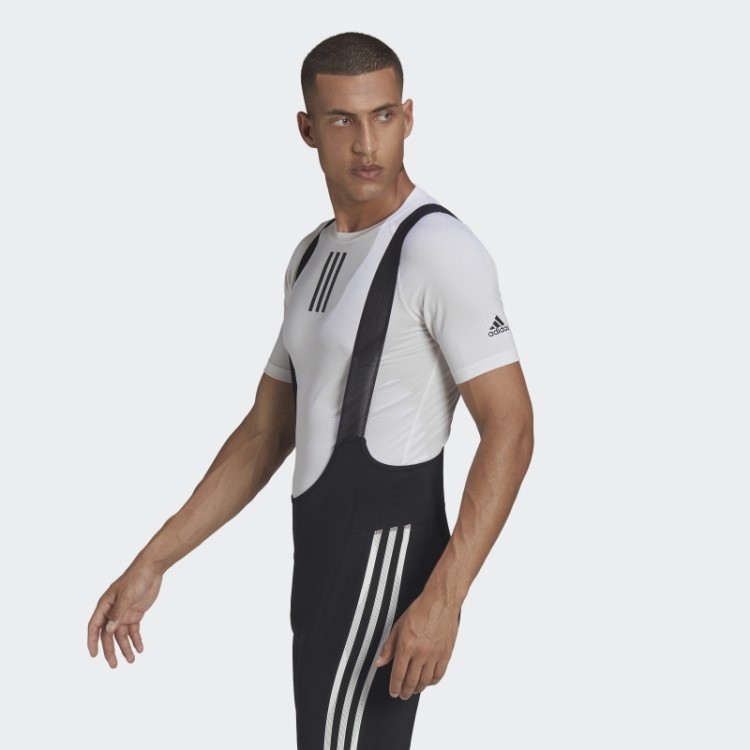 A Camada De Base De Ciclismo De Manga Curta Adidas Branco