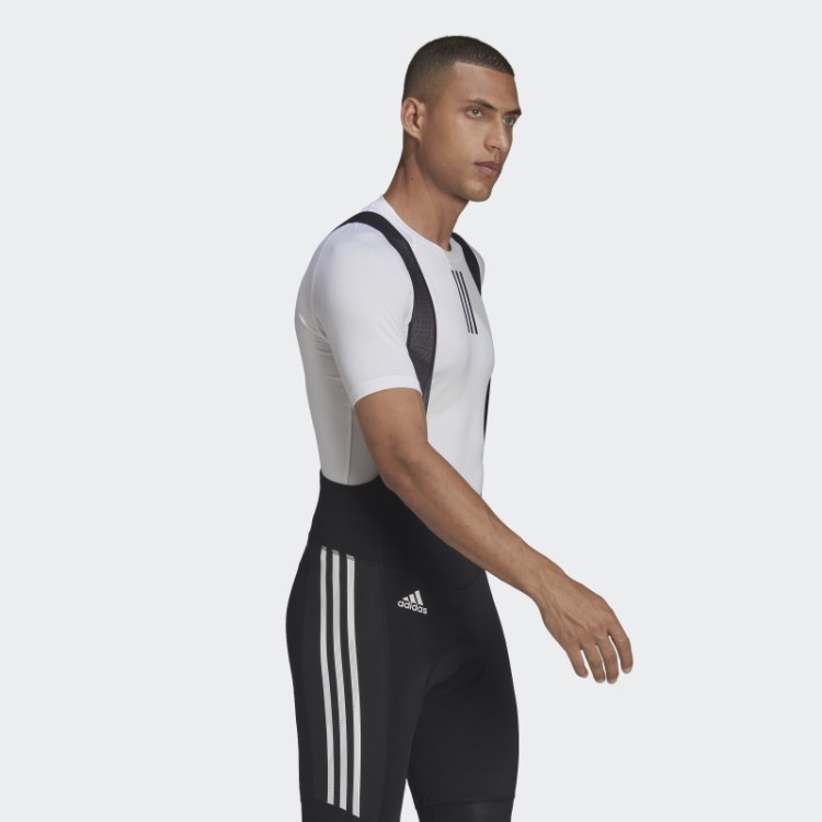 A Camada De Base De Ciclismo De Manga Curta Adidas Branco