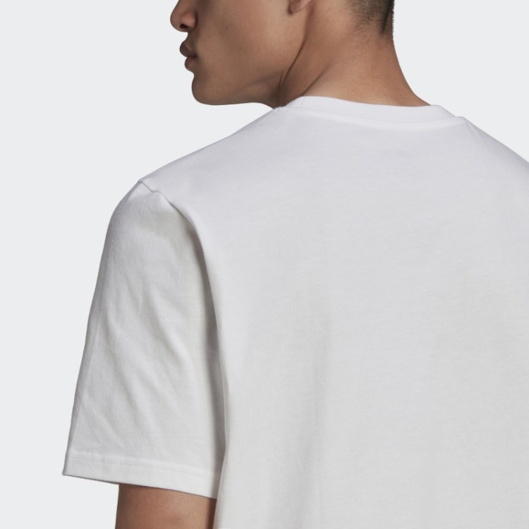 Camiseta Branca Com Logo De Futebol Adidas