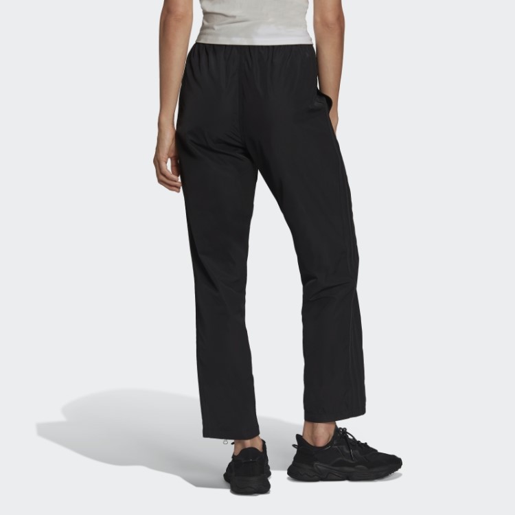 Calça Adicolor Com Zíper E Barra Aberta Preta Adidas