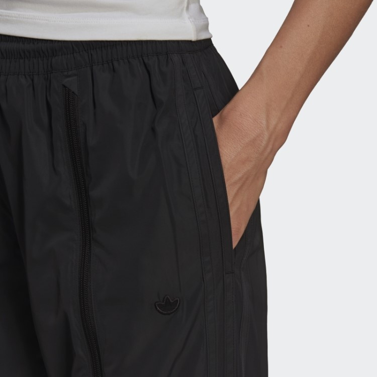 Calça Adicolor Com Zíper E Barra Aberta Preta Adidas