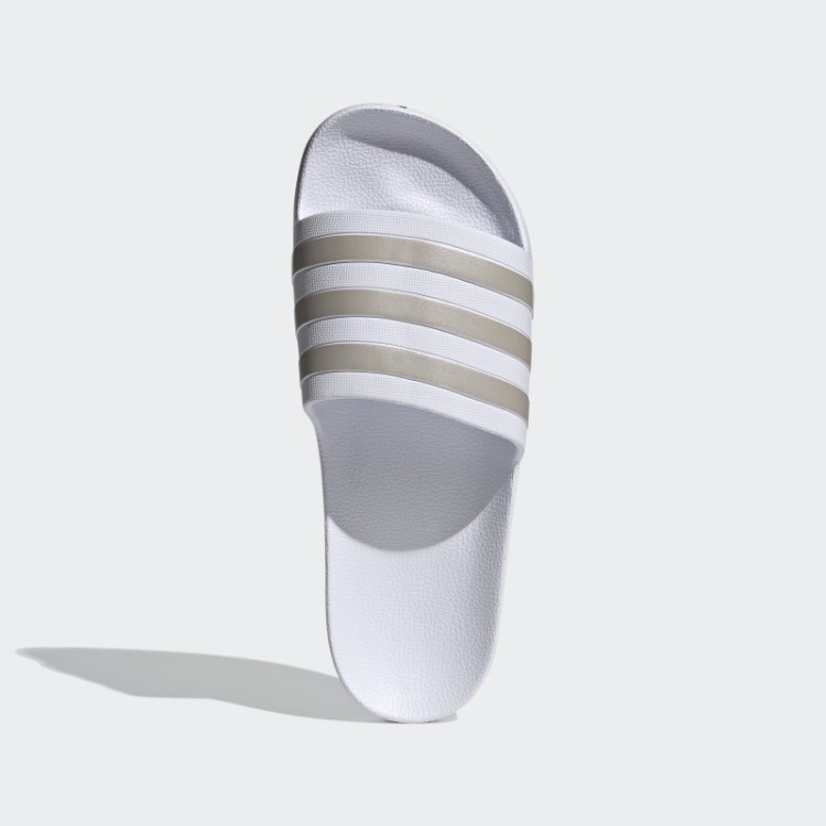 Adidas Adilette Aqua Slides Platinum Metalizado