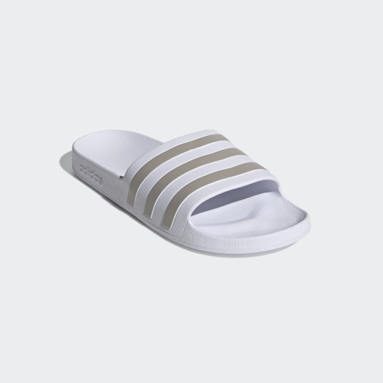 Adidas Adilette Aqua Slides Platinum Metalizado