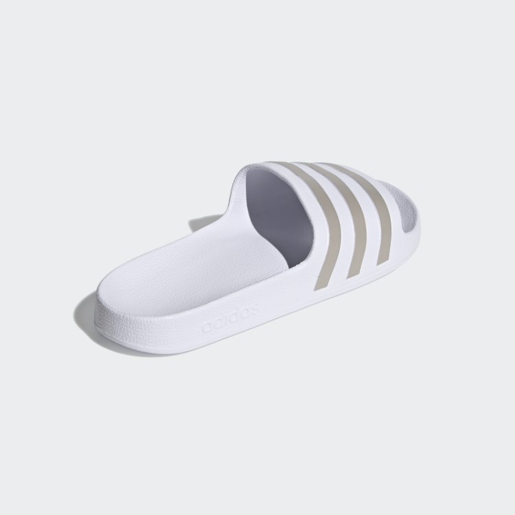 Adidas Adilette Aqua Slides Platinum Metalizado