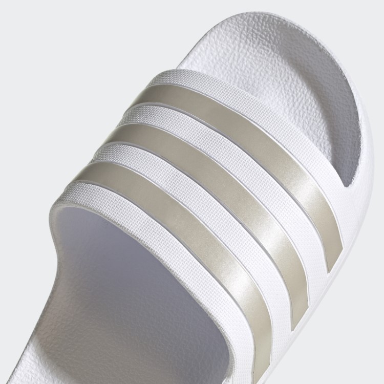 Adidas Adilette Aqua Slides Platinum Metalizado