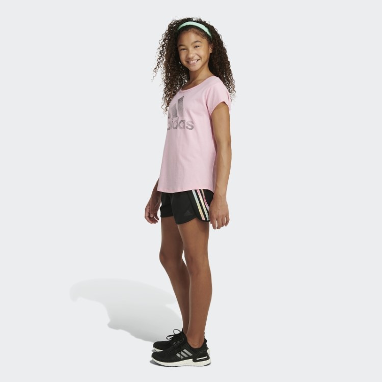 Adidas Shorts De Malha Listrada Preto