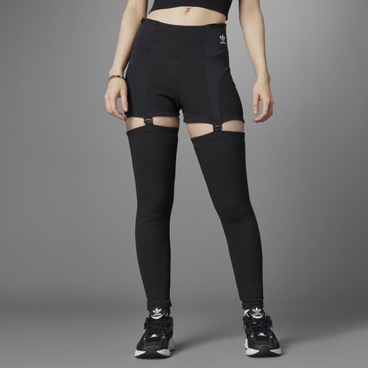 Meia-calça Dois-em-um Adidas Always Original Rib Preta