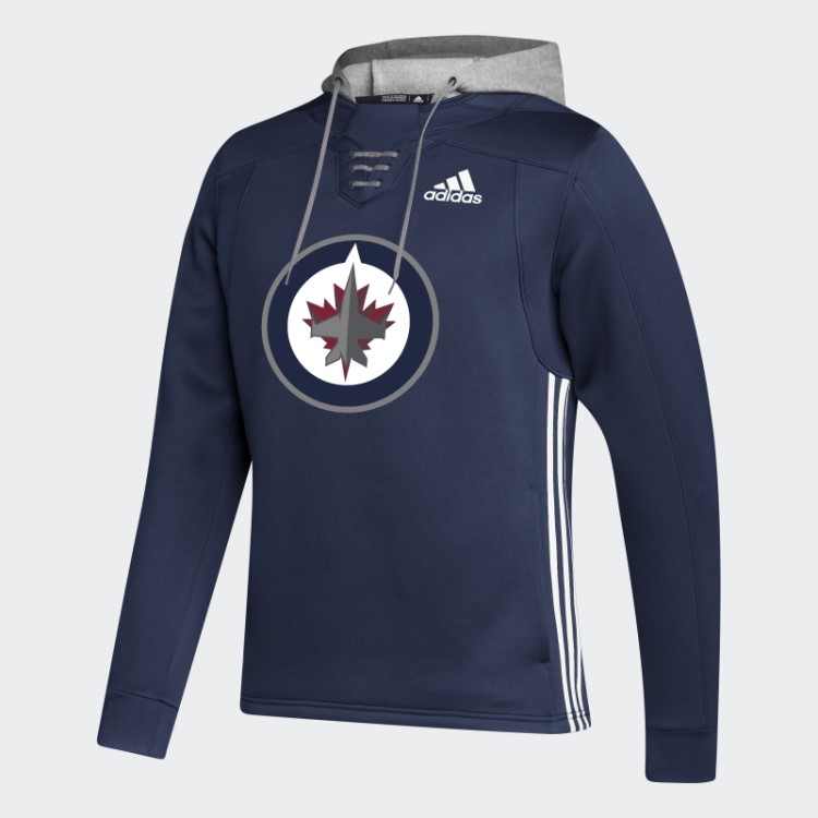 Adidas Jets Moletom Com Capuz De Renda Azul Marinho