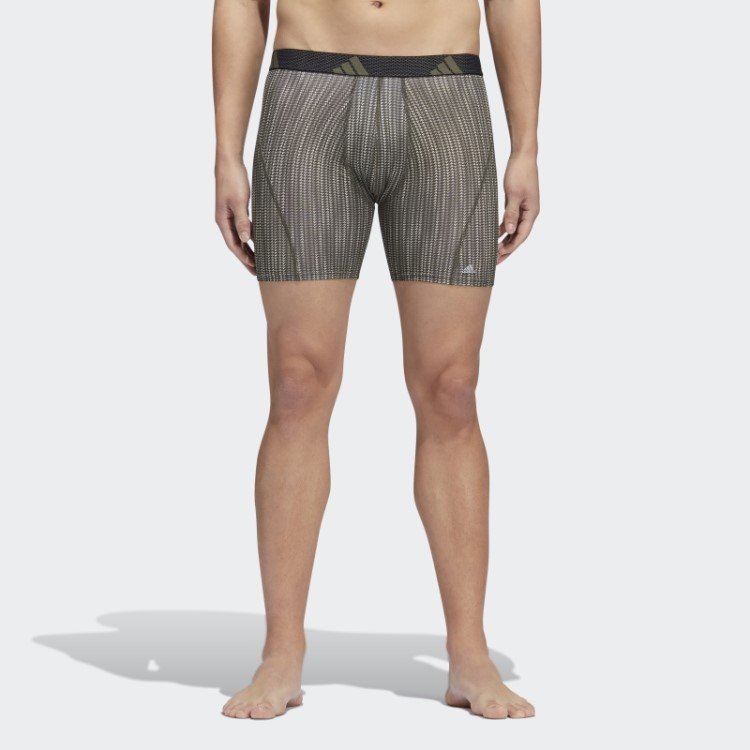 Cuecas Boxer Gráfico De Malha De Desempenho 3 Pares Adidas Strong Olive