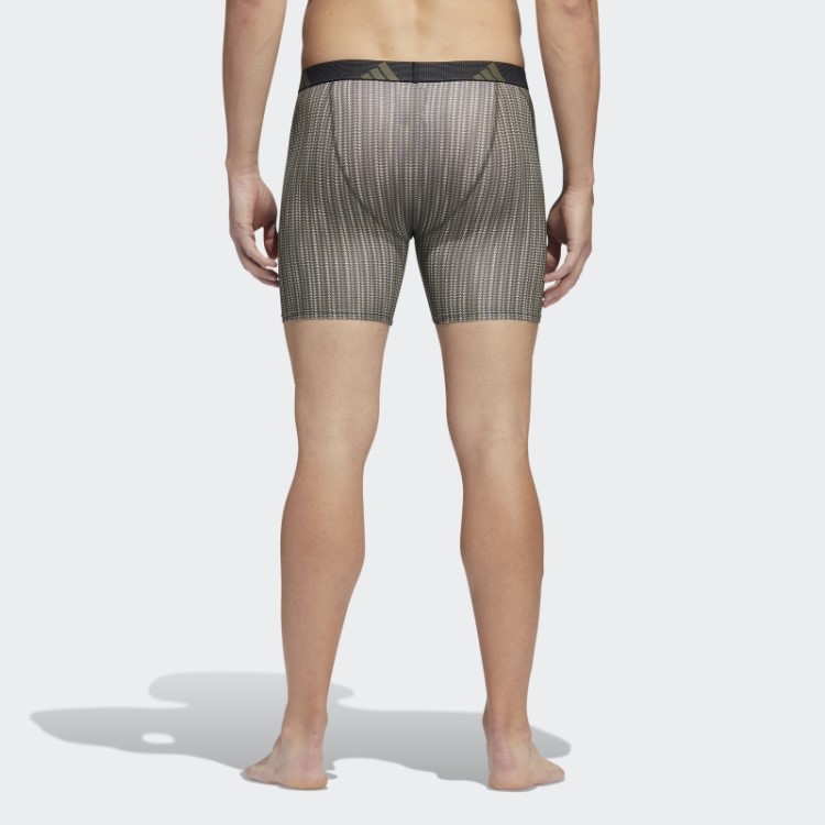 Cuecas Boxer Gráfico De Malha De Desempenho 3 Pares Adidas Strong Olive