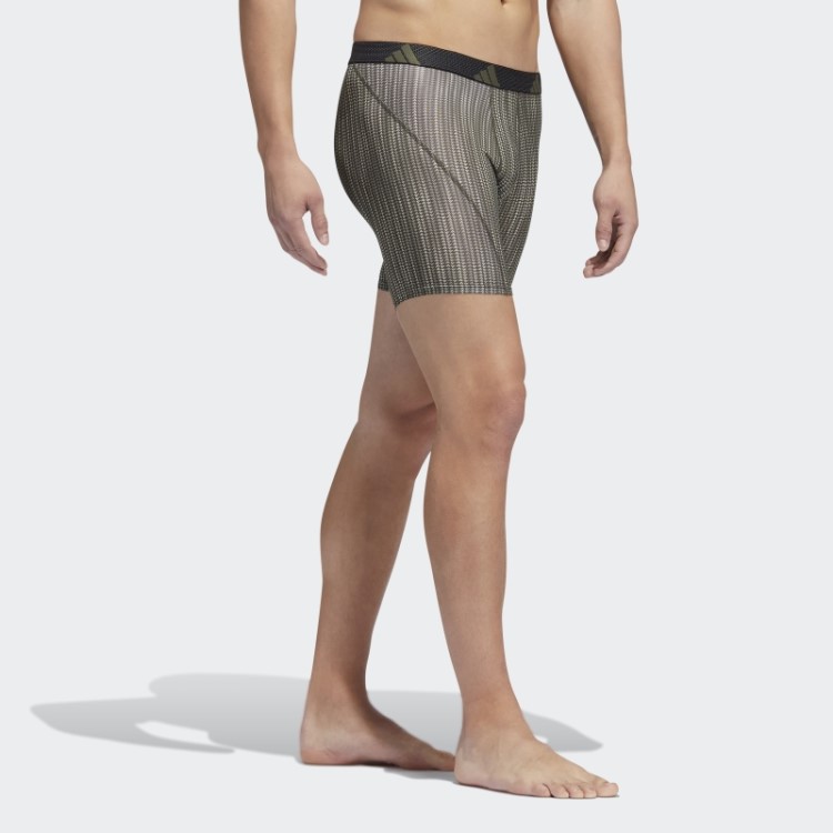 Cuecas Boxer Gráfico De Malha De Desempenho 3 Pares Adidas Strong Olive