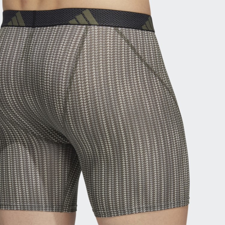 Cuecas Boxer Gráfico De Malha De Desempenho 3 Pares Adidas Strong Olive