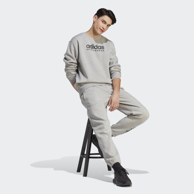 Jogger Gráfico De Lã Adidas All Szn Cinza Médio