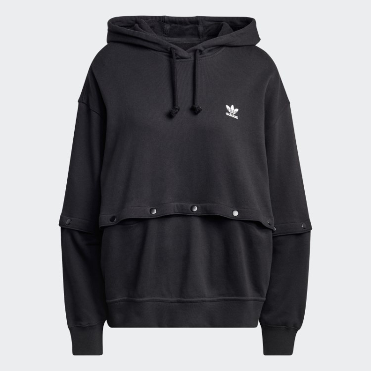 Adidas Moletom Com Botão De Pressão Sempre Original Preto