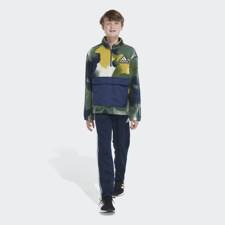 Popover De Lã Aconchegante De óxido Verde Com Meio Zíper Adidas