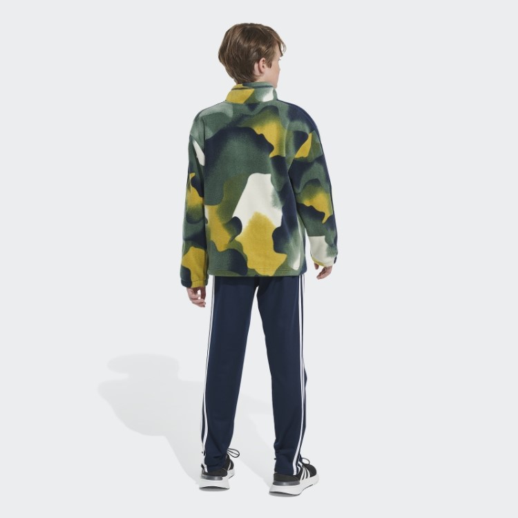 Popover De Lã Aconchegante De óxido Verde Com Meio Zíper Adidas
