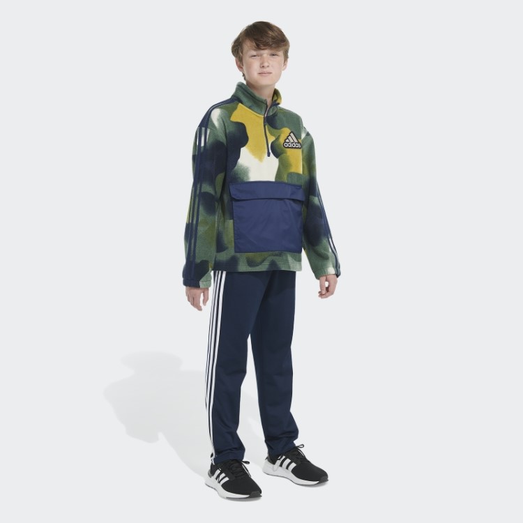 Popover De Lã Aconchegante De óxido Verde Com Meio Zíper Adidas