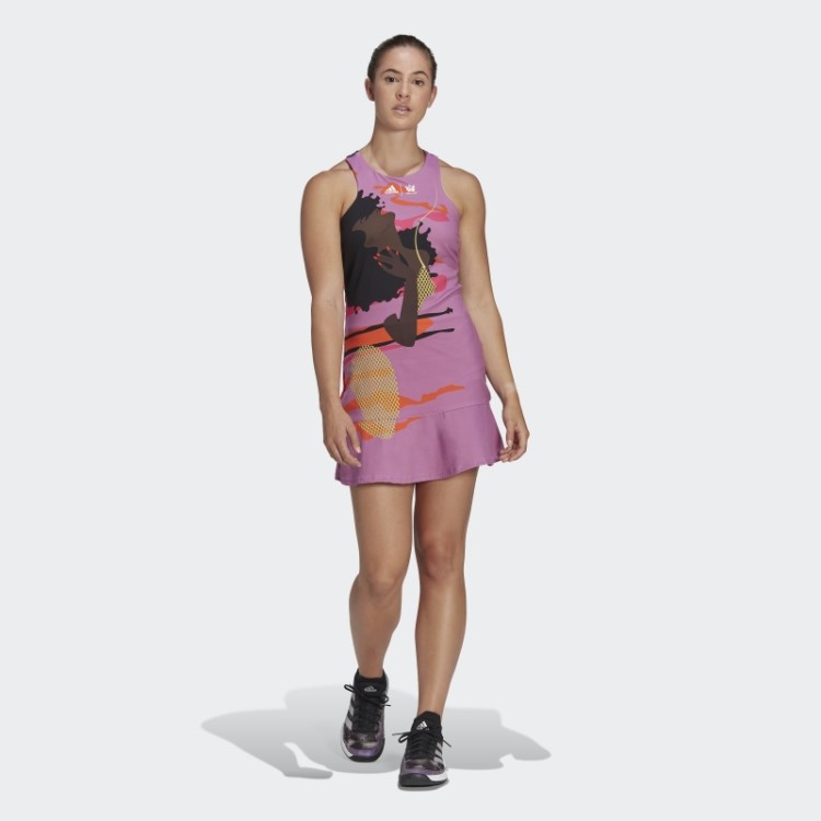 Vestido Lilás Adidas Tênis New York