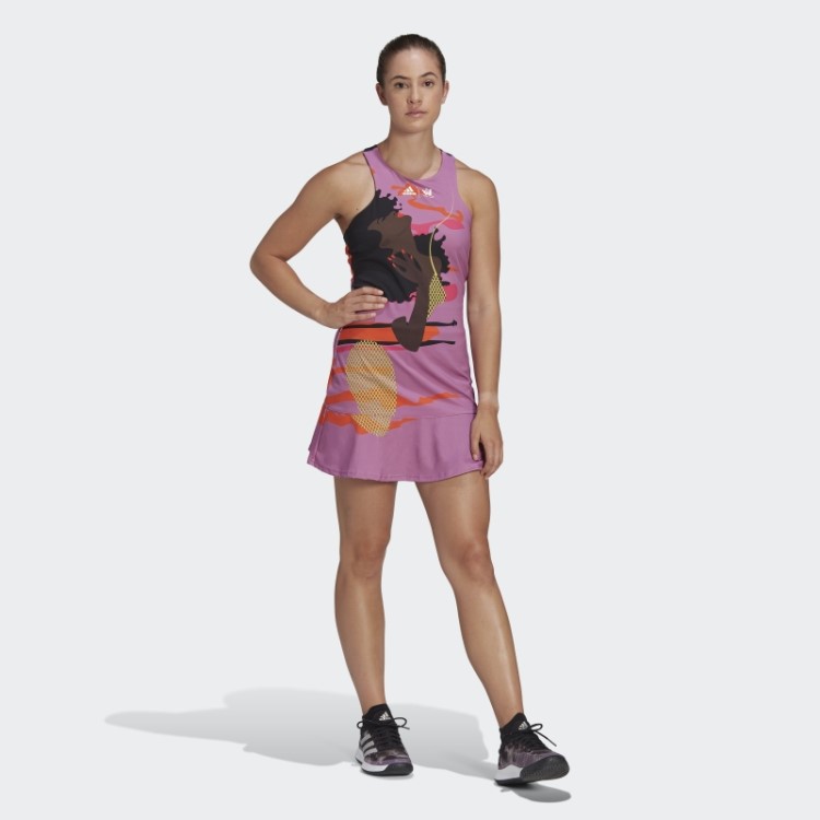 Vestido Lilás Adidas Tênis New York