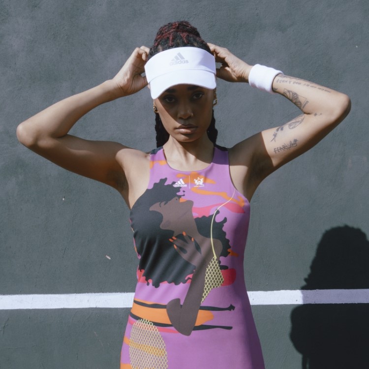 Vestido Lilás Adidas Tênis New York