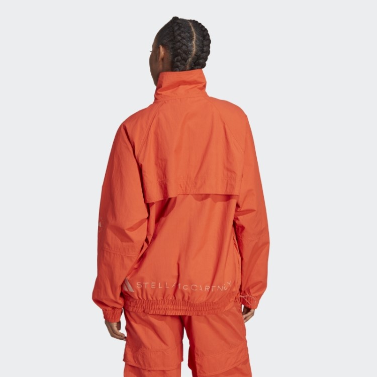 Burnt Cayenne Adidas By Stella Mccartney Truecasuals Jaqueta Sólida De Tecido Quente