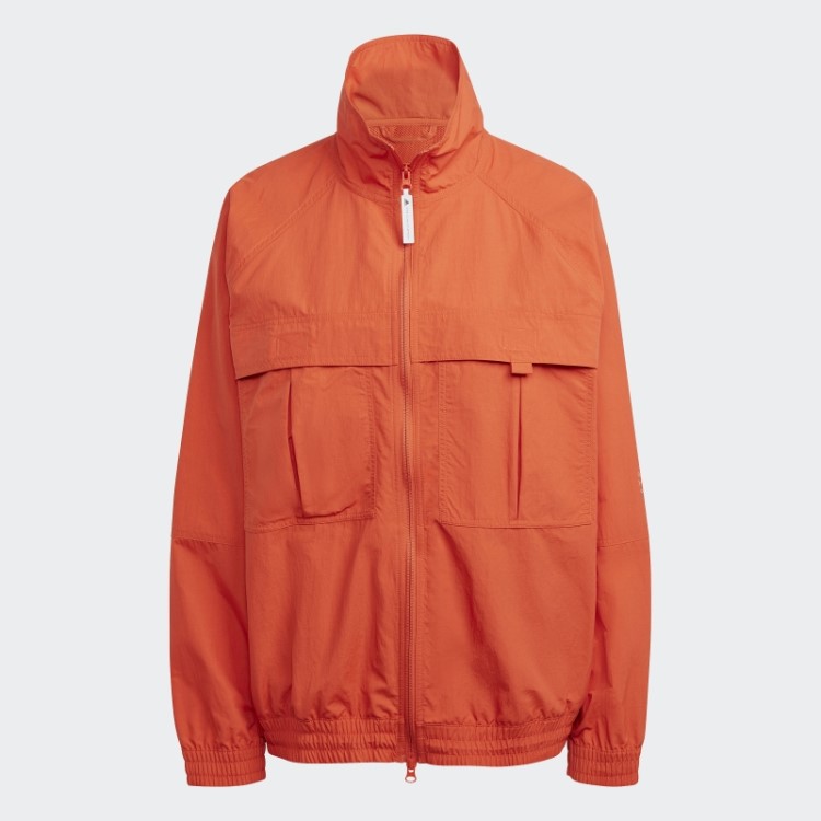Burnt Cayenne Adidas By Stella Mccartney Truecasuals Jaqueta Sólida De Tecido Quente