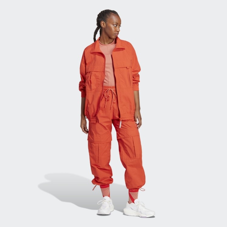 Burnt Cayenne Adidas By Stella Mccartney Truecasuals Jaqueta Sólida De Tecido Quente