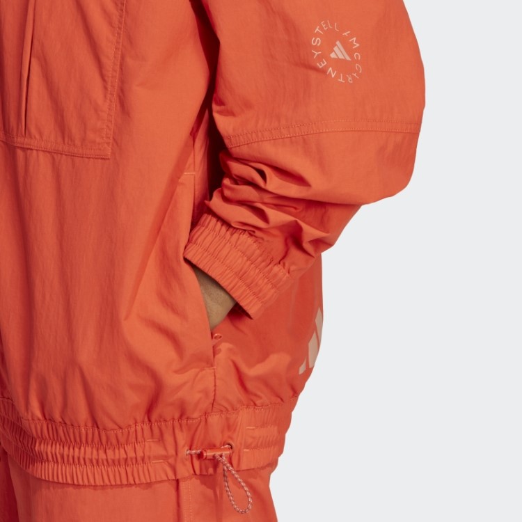 Burnt Cayenne Adidas By Stella Mccartney Truecasuals Jaqueta Sólida De Tecido Quente