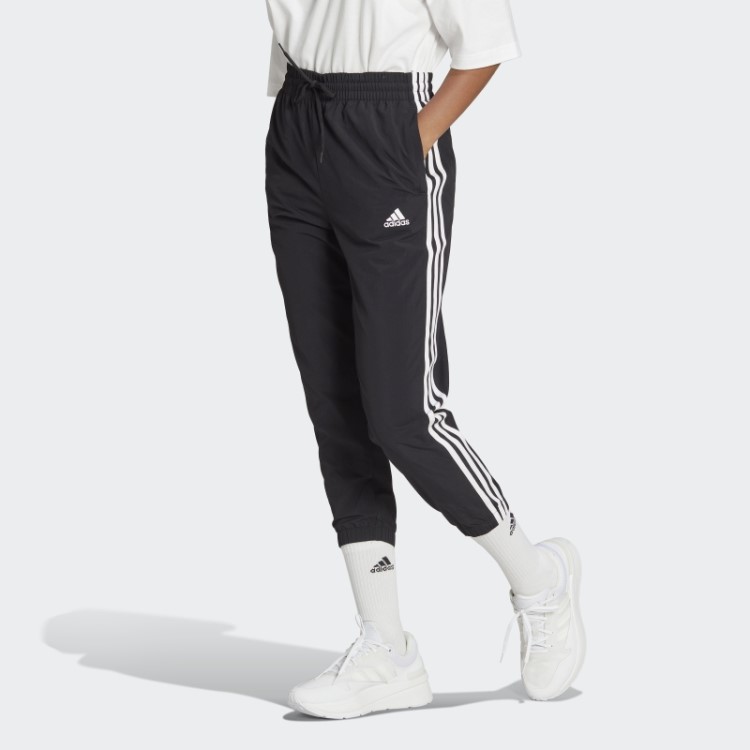 Essentials 3 Listras Tricotadas 7/8 Calças Pretas Adidas
