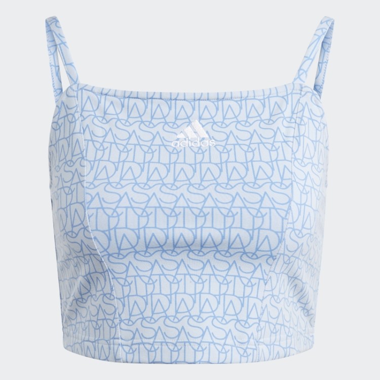 Allover Adidas Regata Inspirada Em Espartilho Gráfico Hot Blue Dawn