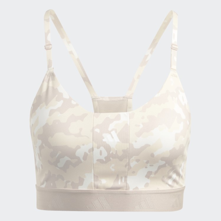 Sutiã Adidas Aeroreact Training Light-support Techfit Sand Fashion