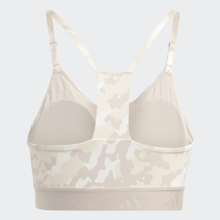 Sutiã Adidas Aeroreact Training Light-support Techfit Sand Fashion