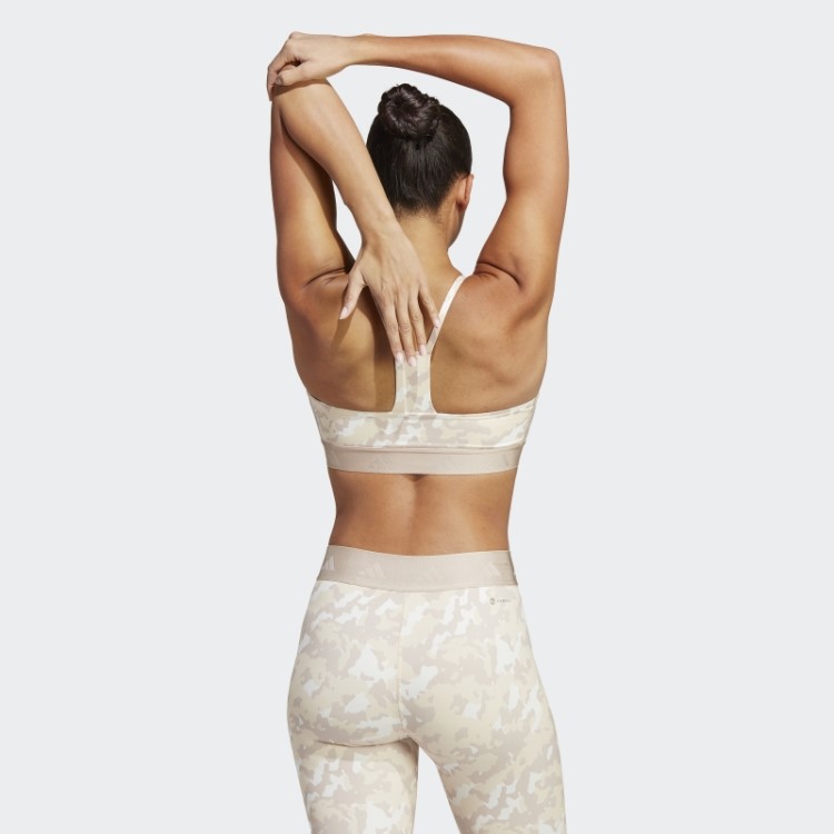 Sutiã Adidas Aeroreact Training Light-support Techfit Sand