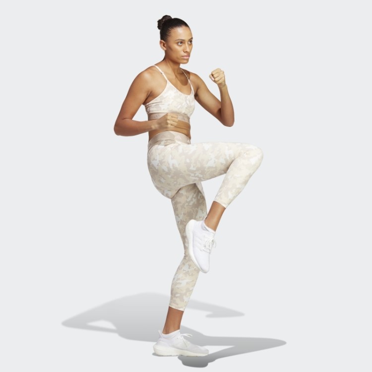 Sutiã Adidas Aeroreact Training Light-support Techfit Sand