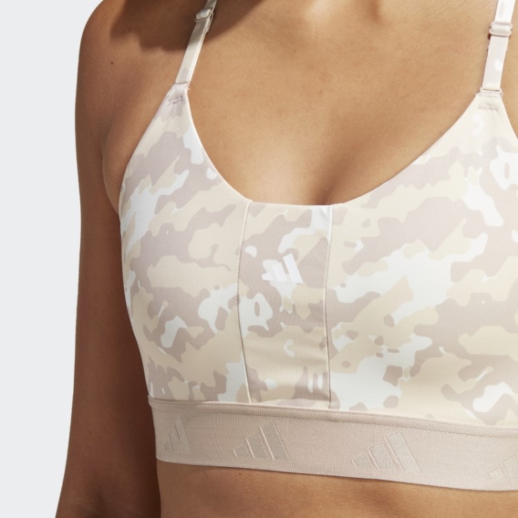 Sutiã Adidas Aeroreact Training Light-support Techfit Sand