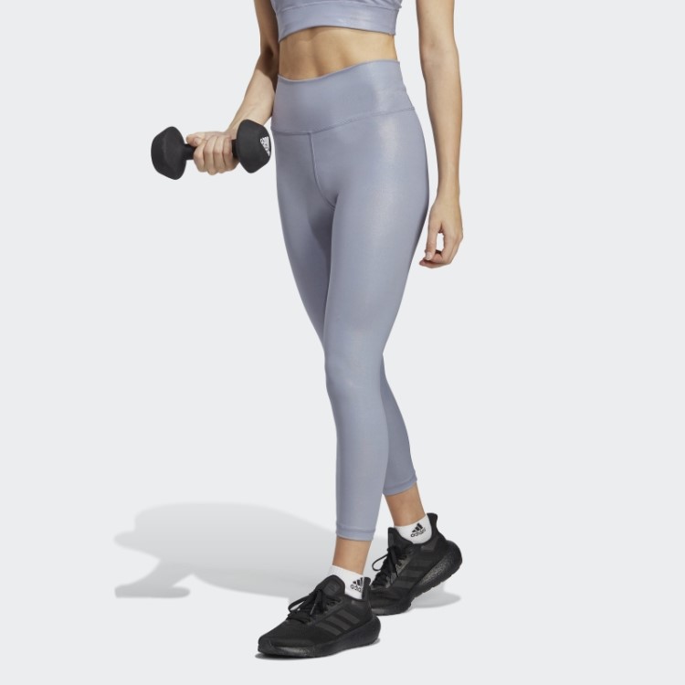 Leggings Adidas Optime Training Shine 7/8 Violeta Prateado