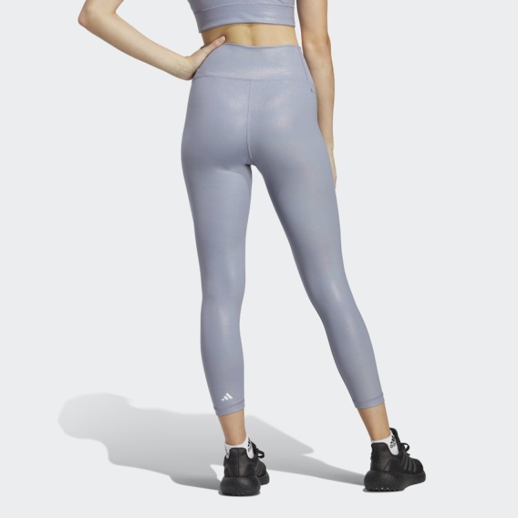 Leggings Adidas Optime Training Shine 7/8 Violeta Prateado