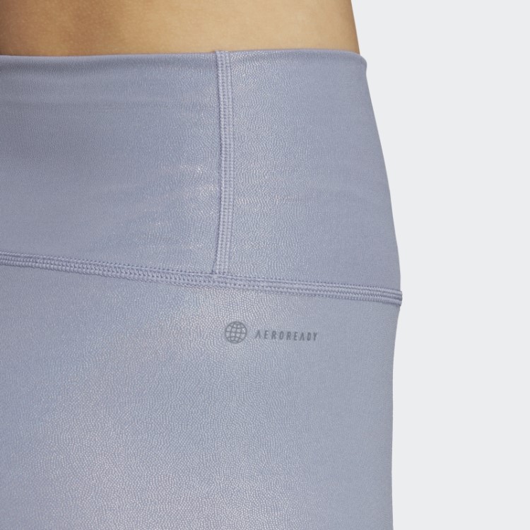 Leggings Adidas Optime Training Shine 7/8 Violeta Prateado