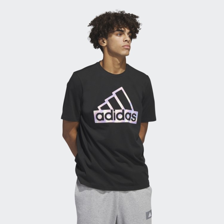 Camiseta De Manga Curta Com Gráfico Future Icons Elegante E Preta Adidas